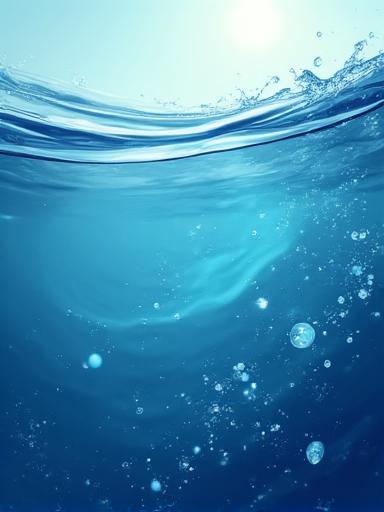 Illustrazione astratta di onde marine e bolle, che simboleggiano la protezione dei dati e la trasparenza.